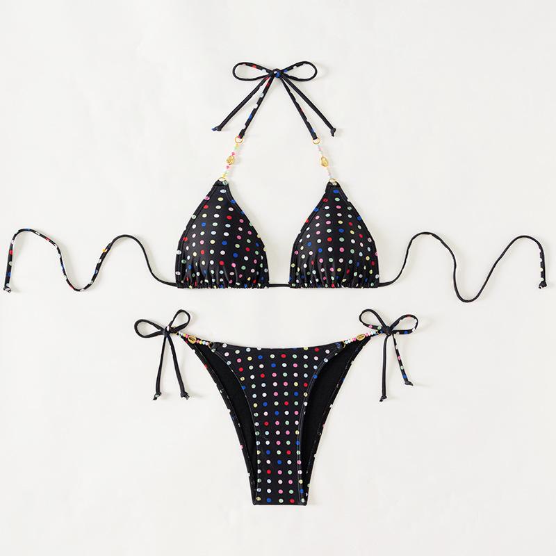 

Трендовый пляжный купальник и мультяшные аксессуары: Европейское летнее бикини для горячих источников и отпусков Small