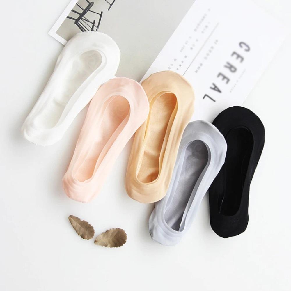 Ultra-thin Ice Silk Boat Socks Cotton Non-slip Sock New Invisible Socks