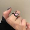 Weird Black Little Cat Opening Ring Women's Exclusive Style Ring for The Index Finger, An Elegant Decorative Finger Ring