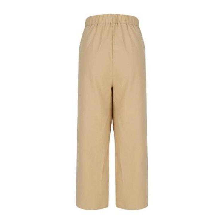 Wide Leg Pants Women Casual Solid Color Long Trousers with Pockets Loose Fit High Waist Daily Wear Elastic Waist