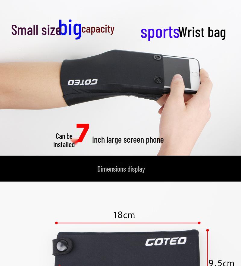 Mini kreslená taška na ruku: 7palcový držák na telefon, pouzdro na jógové karty a klíče, elastická přiléhavá náramenní taška pro venkovní sporty.