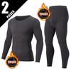 Men's Thermal Underwear Set Crew Neck Solid Long Johns Warm Soft Base Layer for Teens