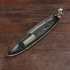 Fisherman Incense Holder Vintage Metal Fragrance Stick Burner Fishing Boat Incense Tray for Meditation Relaxatio Home Decor