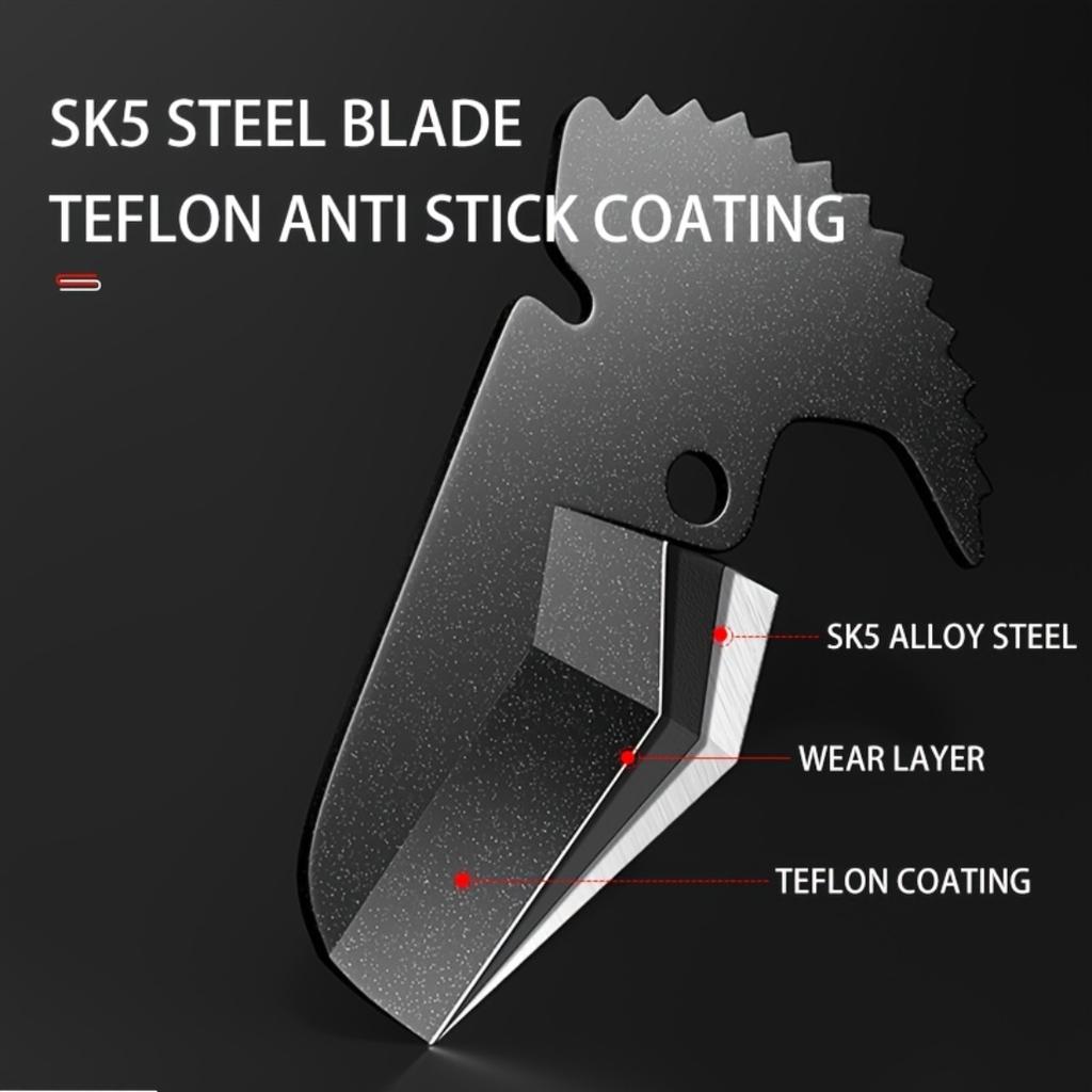 0-35mm/42mm/51mm/75mm Heavy Duty Pipe Cutter with SK5 Steel Blade, Quick Cutting Tool for PPR PVC Aluminum Plastic Water Tube and Metal Pipe Cutting