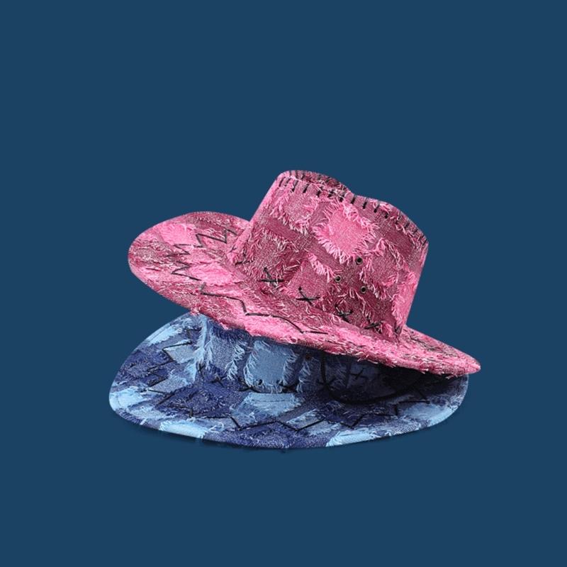 Vintage Costume Western Cowboy Hat Cosplay Cap Household Decoration for Home Festival Shopping Traveling Supplies