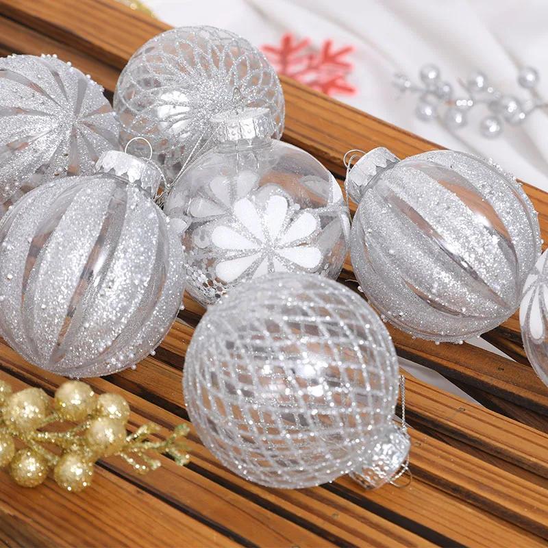 9PCS 8cm Christmas Ball Ornaments Tree Decorations For Holiday Wedding Party For Decoration Hanging Decor