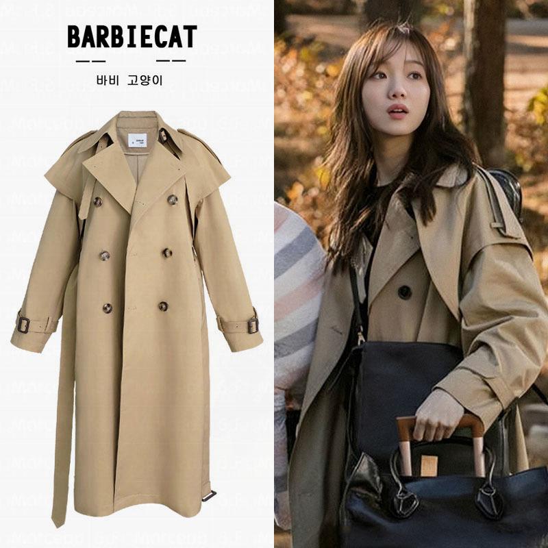 

Ветровка для женщин, маленького роста, новая весенняя женская свободная посадка, средней длины, новая британская ветровка, корейский тренд