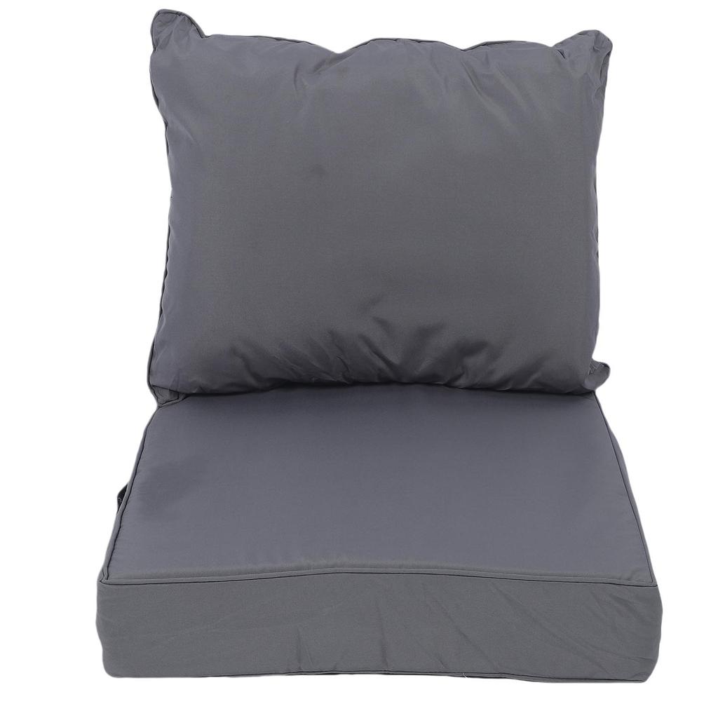 Outdoor Chair Cushion Set Polyester Water Proof Thickened PP Cotton Integrated Seating Cushion and Back Pillow Set for Garden Patio Beach
