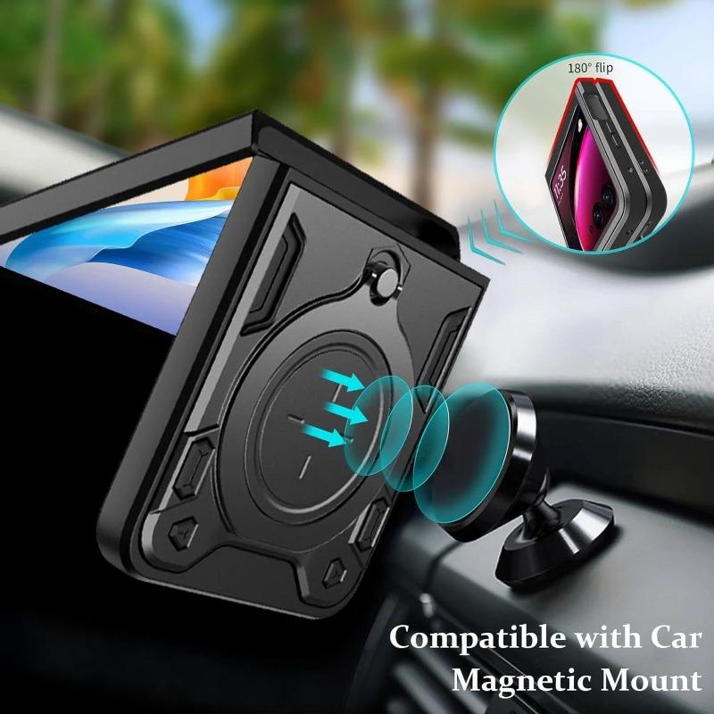 Slide Cover for Motorola Moto Razr 60 Ultra 50 40 Ultra Razr Plus Case Ring Stand Holder Shockproof Camera Protection Capa