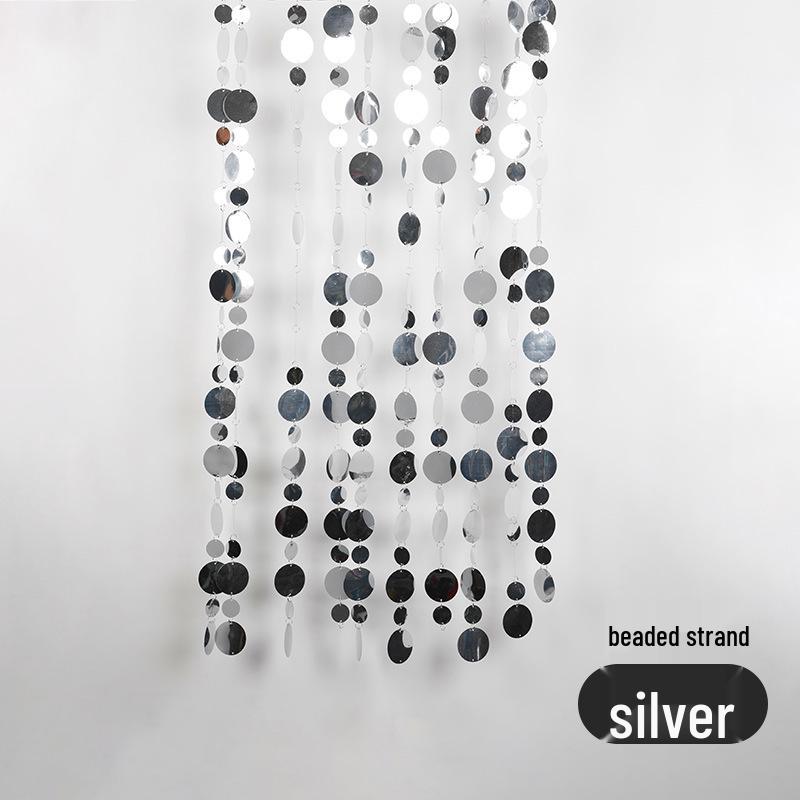 

Круглая Свадебная Зеркальная Шторка из Пайеток и Бусин для Украшения Потолка или Двери