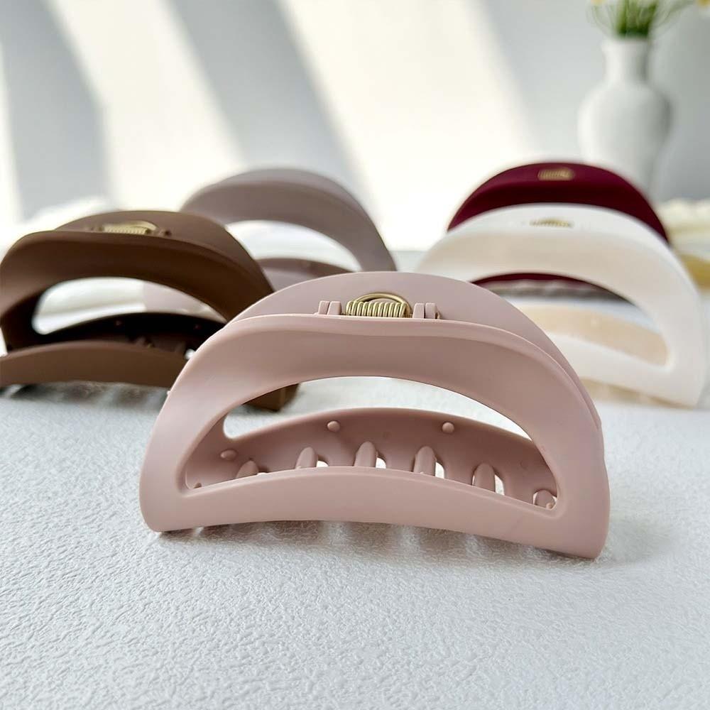 Korean Style Elastic Plastic Hair Claw Creative Solid Color Shark Clip Silicone Shark Clip  Daily