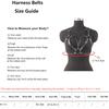 Fashion Women's Pentagram Belt PU Leather Punk Body Chain Slingback Black Costume