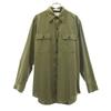 MADISON BLUE Long Sleeve Shirt M Green Button Flap Pocket Women Used