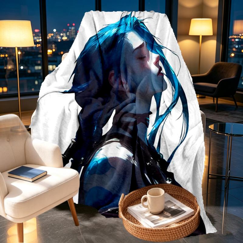 Jinx Print Blanket - Soft & Comfortable, for Bedroom, Travel, Sofa, Home Decoration - Birthday Christmas Gift for Friend