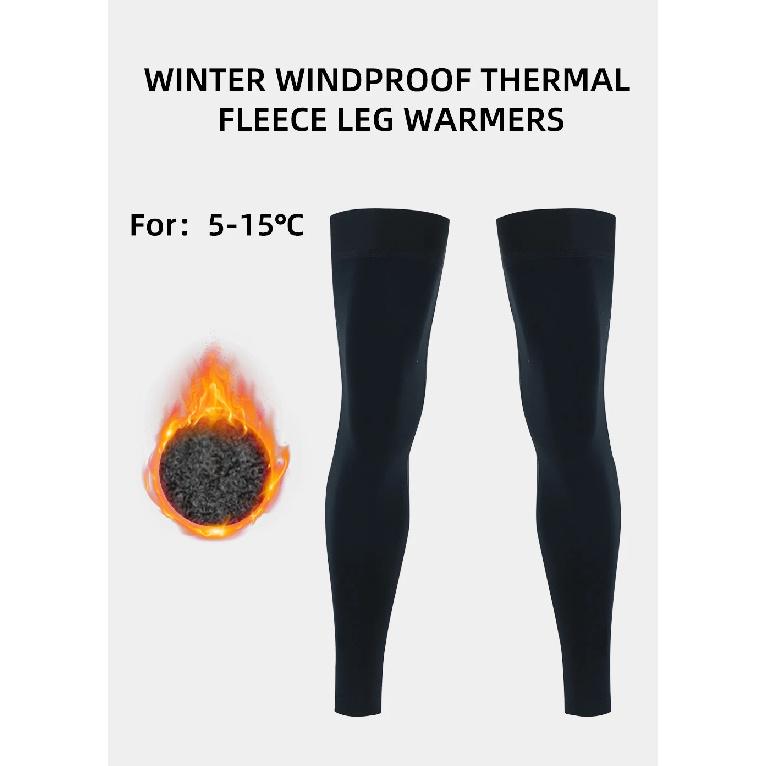 HISERW Cycling Cycling Warm Winter Keep Warm Cycling Leg Warmers Outdoor Sports Running Thermal Fleece Non-Slip Bicycle Warmers