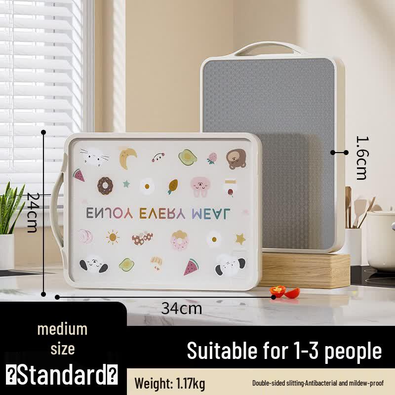 Qiwei Double-Sided Stainless Steel & Silicone Cutting Board