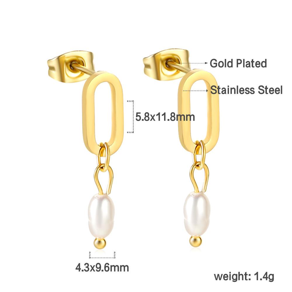 Elegant Baroque White Pearl Earrings Fashionable High-End Pearl Jewelry