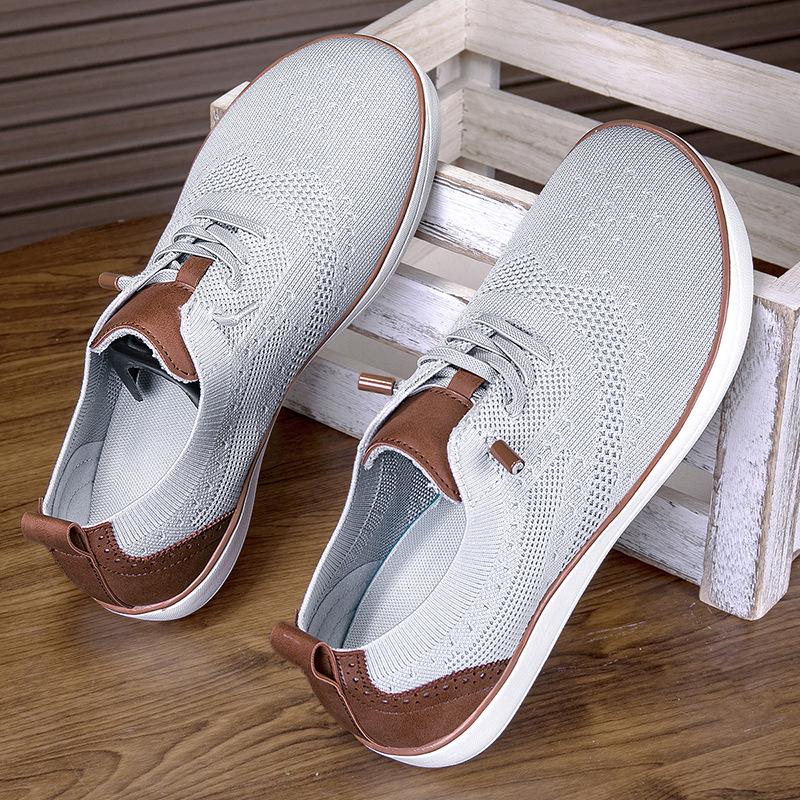 Men's Cross-Border Slip-On Shoes: Breathable Mesh Fly-Knit, Lightweight, Super Soft, Sizes 46-48 for Summer