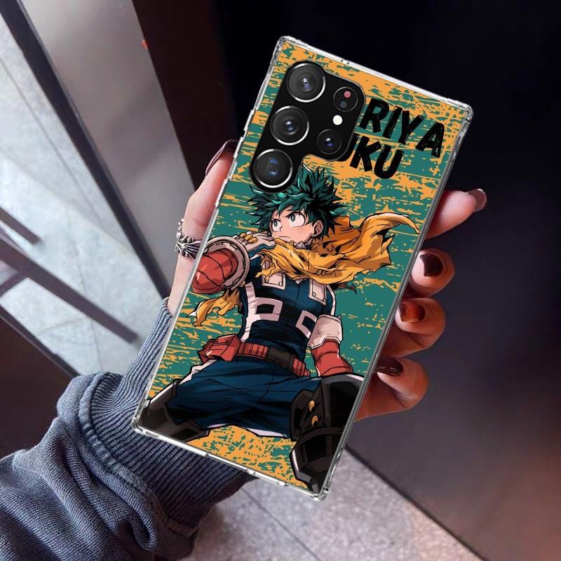 Midoriya Izuku Deku MHA My Hero Phone Case For Samsung Galaxy S26 S25 Edge S24 S23 Ultra S22 Plus S21 S20 FE Soft TPU Back Cover