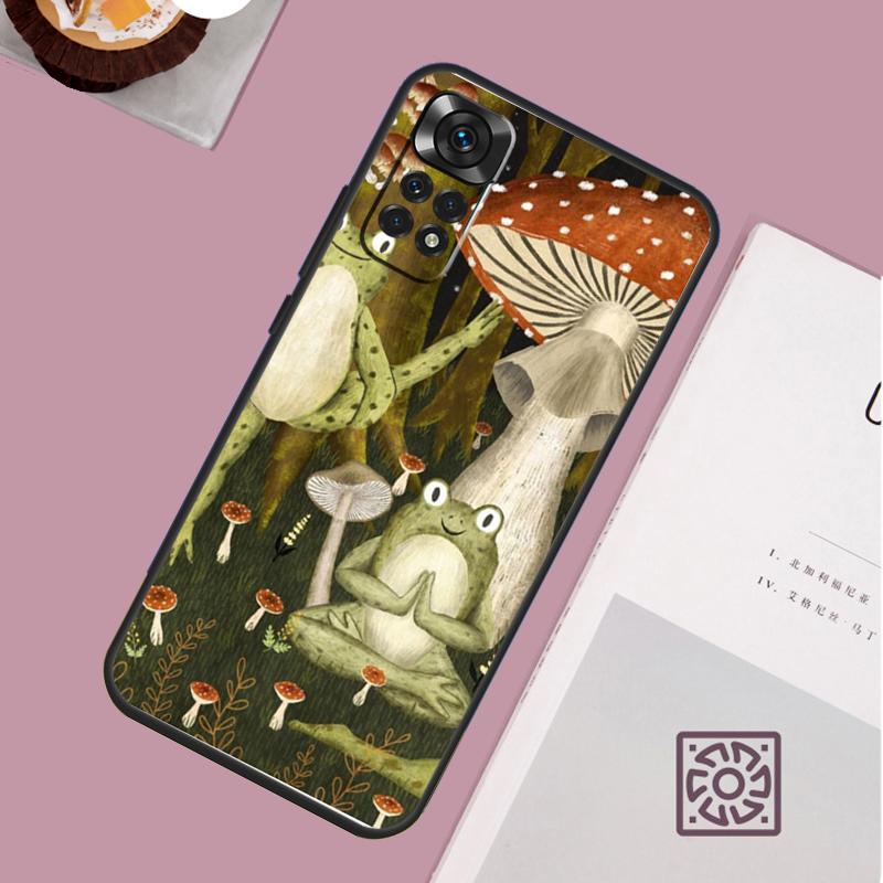Vintage Retro Frog Mushrooms Case For Xiaomi Redmi Note 14 Pro 13 12 11 10 15 Pro Plus Redmi 15C 15 14C 13C 10C 12C Cover