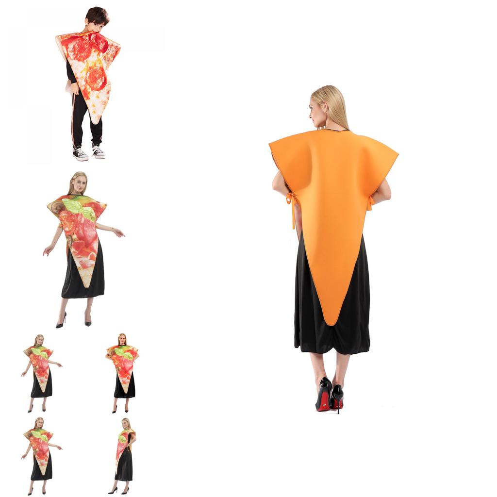 Halloween Pizza Cosplay Attire For Adults And Kids With Printed Pattern For Fantasy Themed Events