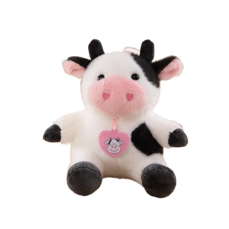 Giocattolo Mucca di Peluche con Imbottitura in Cotone PP per Bambini e Adulti Regalo da Collezione
