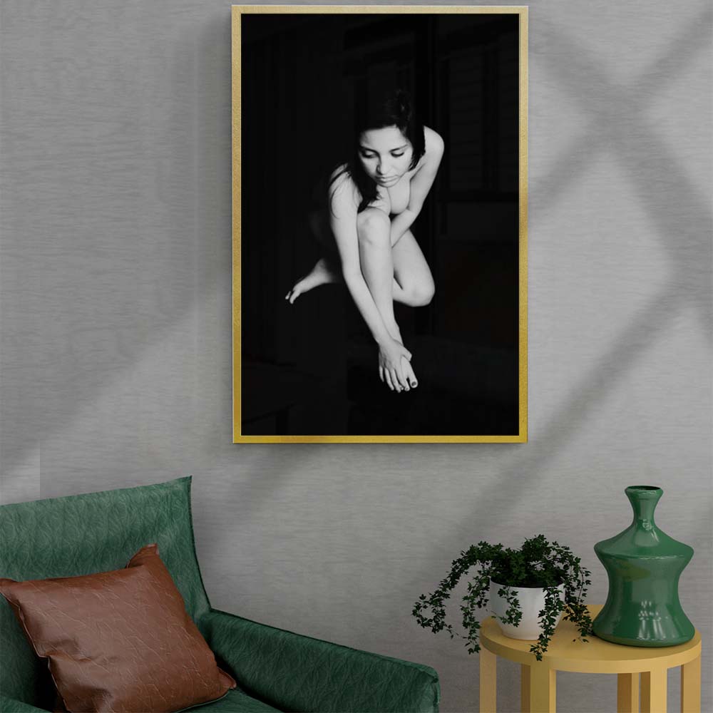 

Рисунок маслом черно-белая обнаженная девушка абстрактное искусство холст картина гостиная коридор офис украшение дома фреска без рамки 21*30cm No Frame