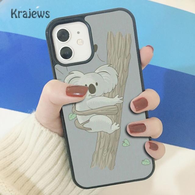 Krajews Animal sleeping koala Soft Phone Case Cover For iPhone 17 Air 16 15 14 plus 11 12 13 pro max coque Shell Fundas