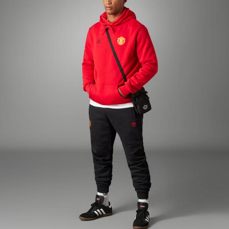 Adidas Manchester United Essentials Pletené Jogger Kalhoty FW23 Pánské Spodní díly Černá IK8709