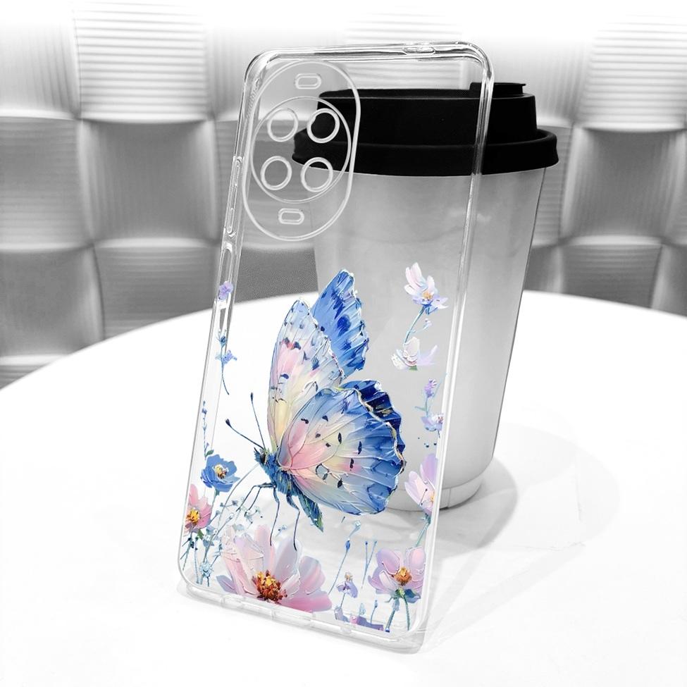 Transparent Case For Huawei Nova 15 Cover Cute Cat Fashion Butterfly Luxury Painted Casing For Huawei Nova15 PSN-AL00