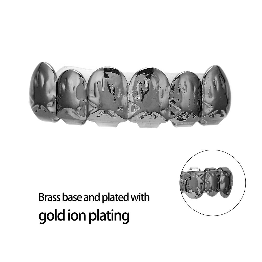 18K Plated Hip Hop Teeth Upper Teeth False Tooth Halloween Festival Tooth Decoration