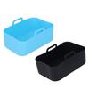 2pcs Fryer Silicone Pot Non Stick Reusable Liner Basket Replacement for Ninja DZ201 Foodi 8QT Blue and Black