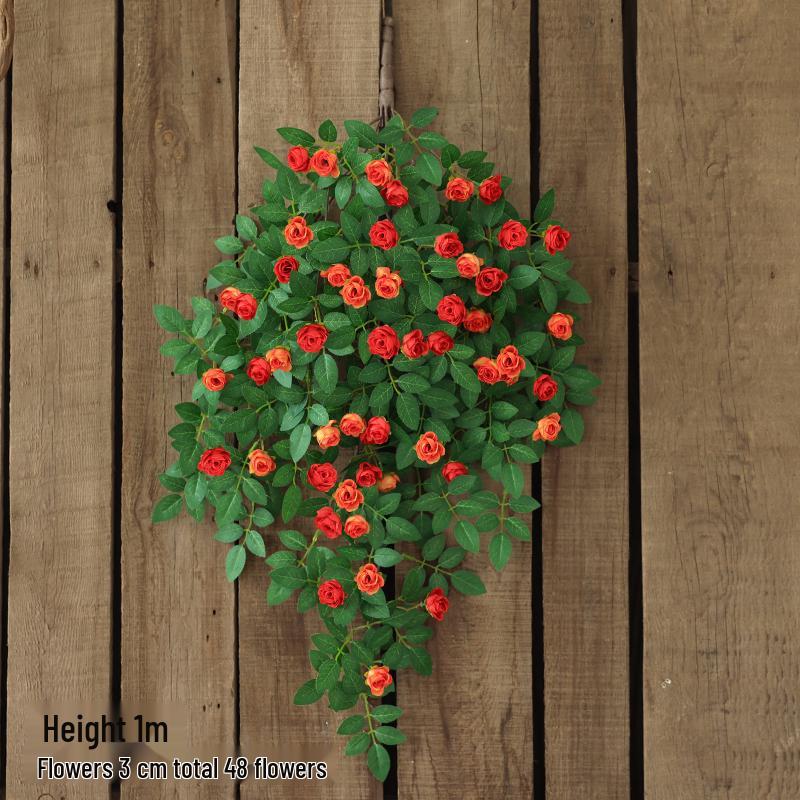 Rose Vine Faux Flower Garland for Air Conditioner, Ceiling, and Wall Decoration