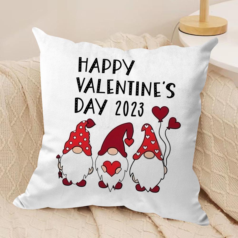 

Valentines Day Cushion Cover Soft Plush DoubleSided Printed Sofa Pillow Cushion Cover Cozy AllSeason Durable Decor Gift 30x30cm