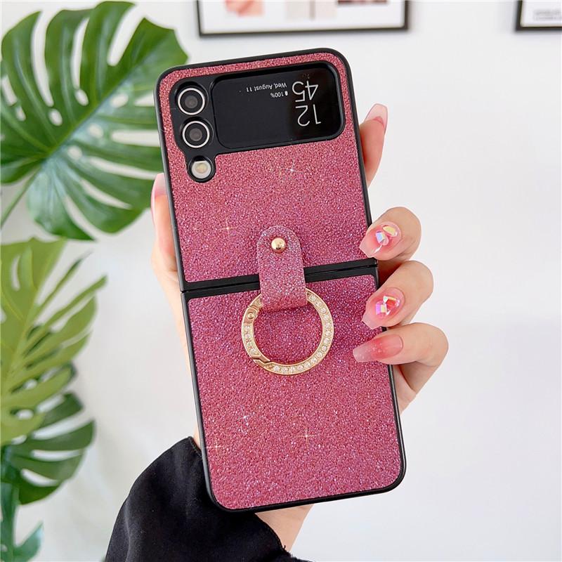 

Роскошный чехол с милым медведем и блестками на короткой цепочке для Samsung Galaxy Z Flip 4, чехол 5G для Galaxy Z Flip3, противоударный чехол for Samsung Z Flip4