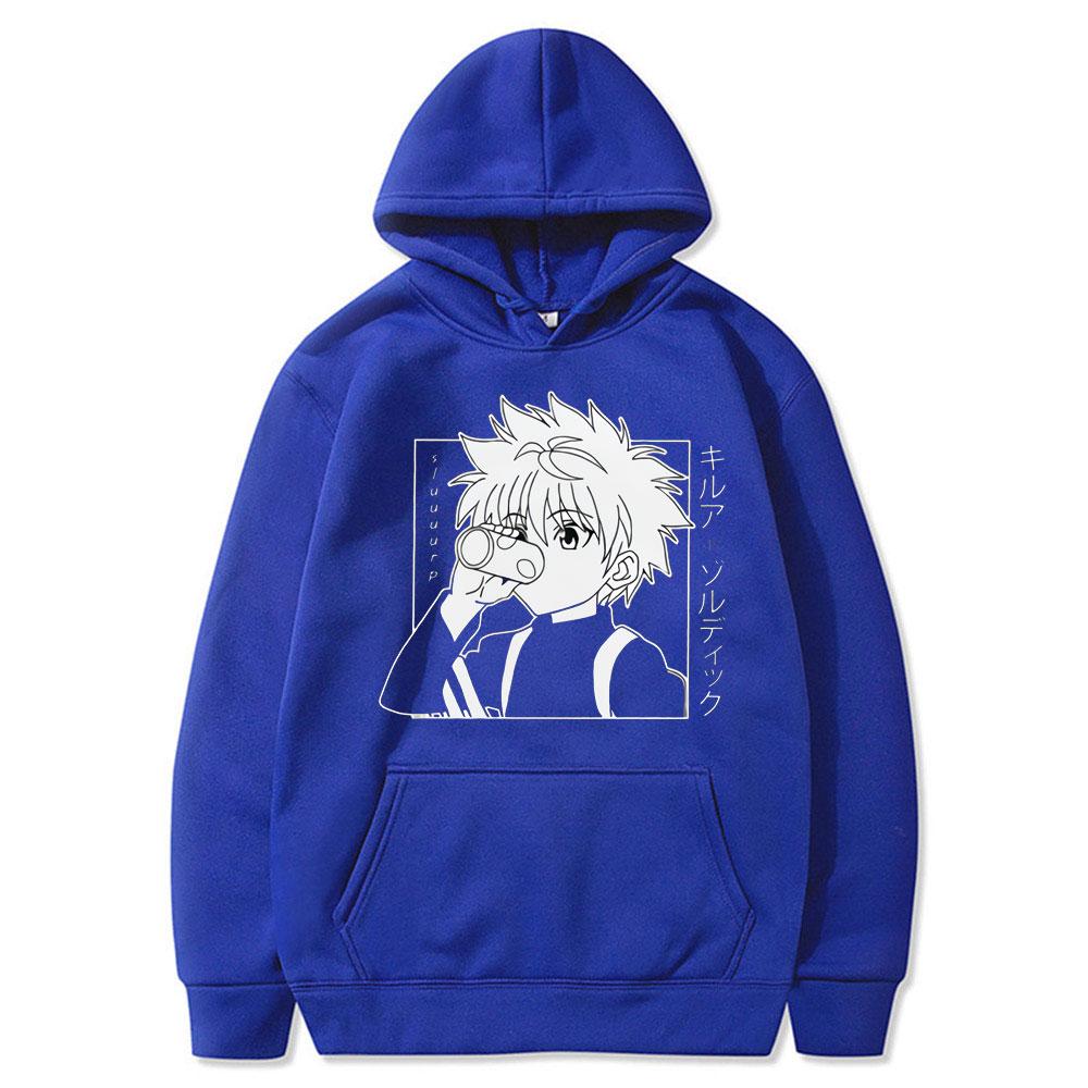 Funny Japna Anime Hunter X Hunter Mikiny Unisex dámska mikina s dlhým rukávom Killua Zoldyck Manga Unisex Oversized Hoodie Street
