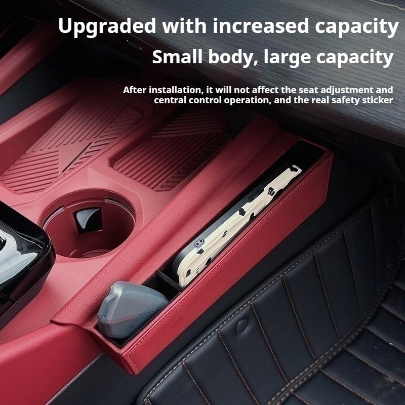 For BMW 5 Series I5 G60 2025-2025 Car Center Console Storage Box PU Leather Auto Seat Crevice Storage Car Interior Accessories