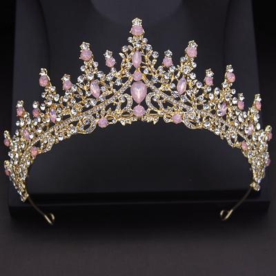 Braut Kopfbedeckung Wassertropfen Opal Kristall Hochzeit Krone Prinzessin Mädchen Braut Diademe Abschlussball Geburtstag Haarschmuck Zubehör