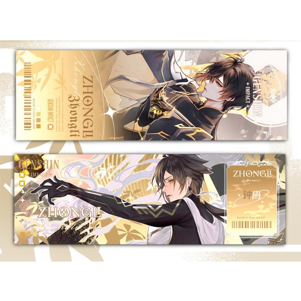Genshin Impact Collection Karty Hry Záložka Furina Neuvillette Wriothesley Laser Oboustranná vstupenka Anime Tarotová karta Dárek