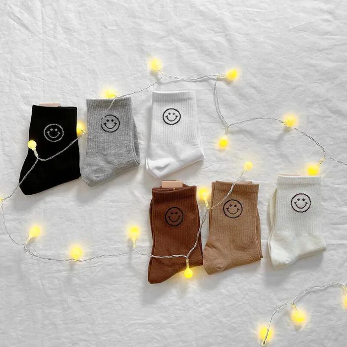 Smile Daily Mid-Length & Long-Length All-Season Socks 6 Colors