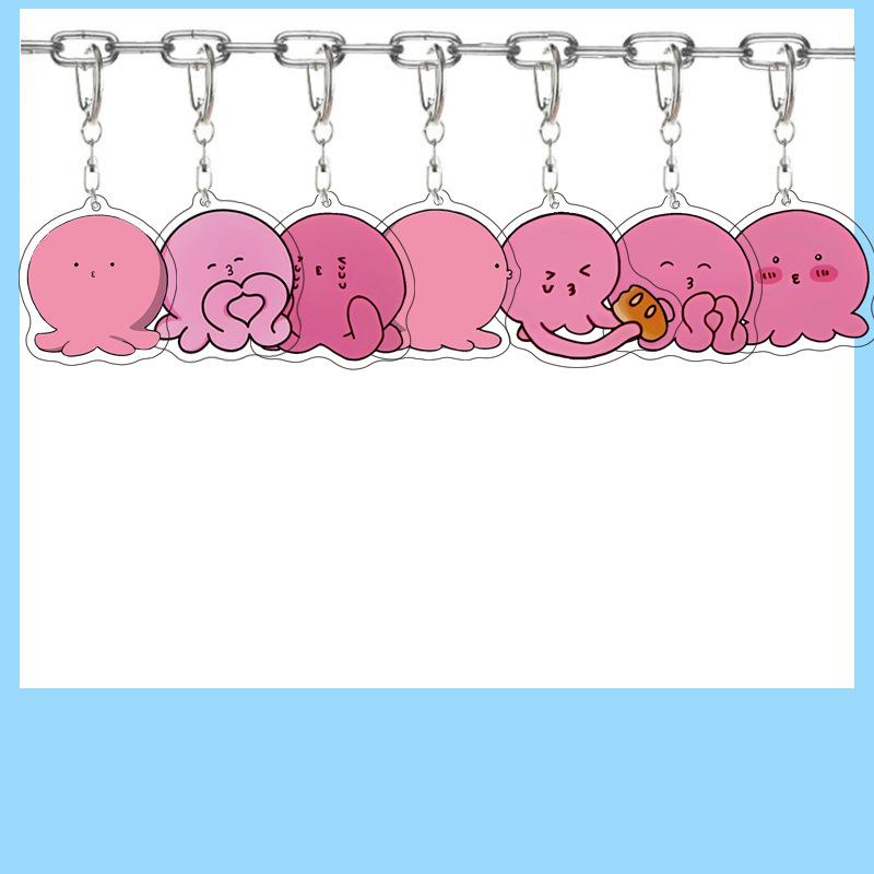 Chic Studio Unisex Silver The Original Sin Of Tako Pii Anime Acrylic Keychain Bag Charms Pendant Gift Key Chain Cute Souvenir Creative Friend Kingrings