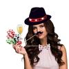 25pcs Poker Theme Photobooth Prop Las Vegas Photo Booth Props Poker Selfie Prop for Birthday Theme Party Decorations Poker Party Decoration