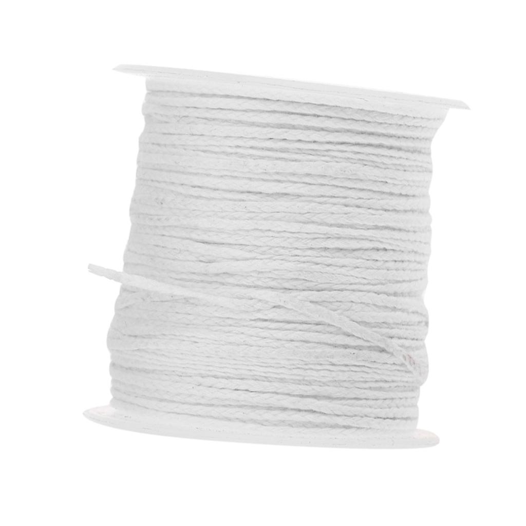 Wick , Brand New Cotton Braid Candle Wool, 61M Roll for   Oil Lamps, No Wax