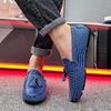 Herren Mokassins Fahrschuhe Komfort Leder Ballerinas Lässig Slipper Übergröße Farbe Weiß Erbsenschuhe Große Größe