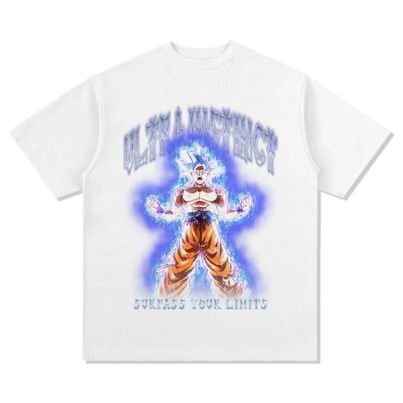 Ultra Instinct Dragon Ball Goku TShirt Surpass Your Limits Graphic Tee Premium Cotton Crew Neck Streetwear Fashion Tops