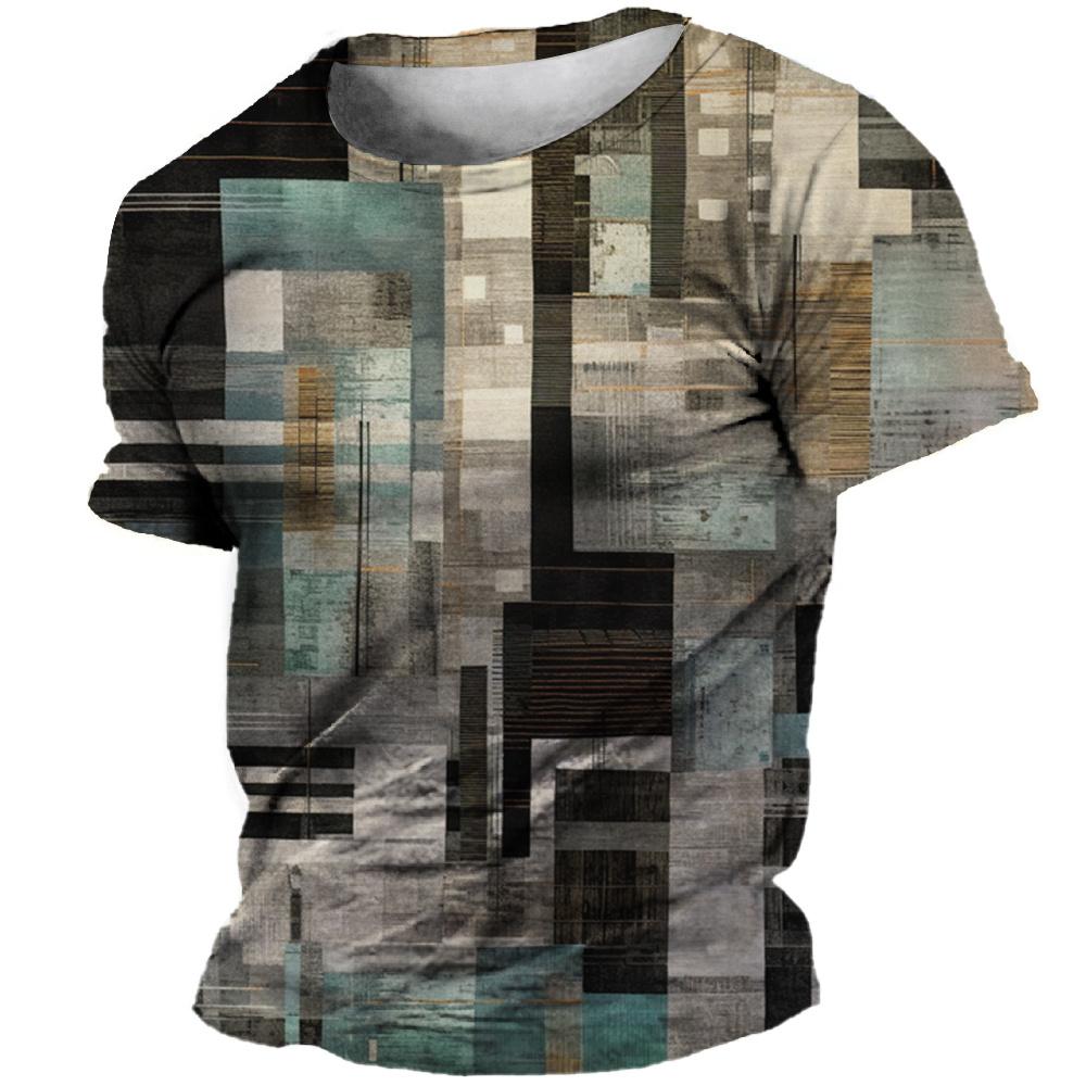 Vintage T-Shirts Guitar Sailboat 3D Printed Streetwear Men Short Sleeve T Shirt