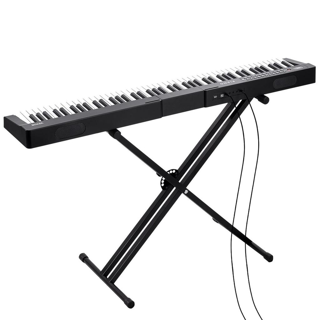 88 Key Digital Piano Keyboard Semi Weighted Electric Portable with Stand