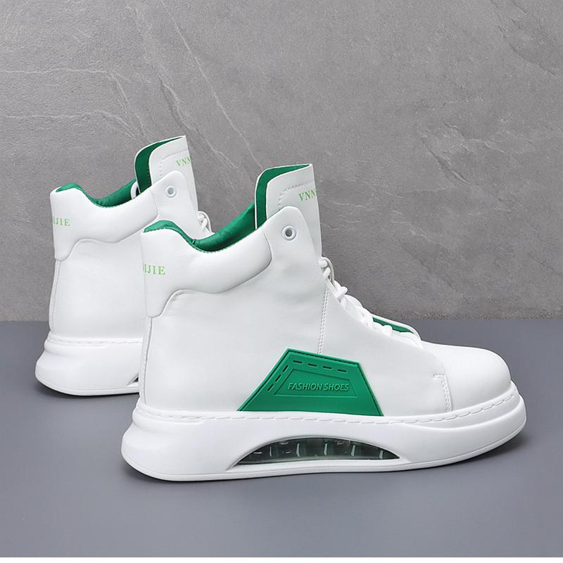 Fashion New Men's High Tops Thick Bottom Lace Up Air Cushion Shoes Male Causal Flats Moccasins Sports Walking Sneakers Zapatos Hombre