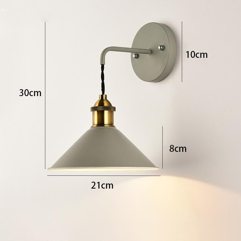 Nordic Retro Minimalist Macaron Wall Lamp Corridor Staircase Wall Lamp Creative Bar Wall Lamp Bedroom BedsideLamp Lighting