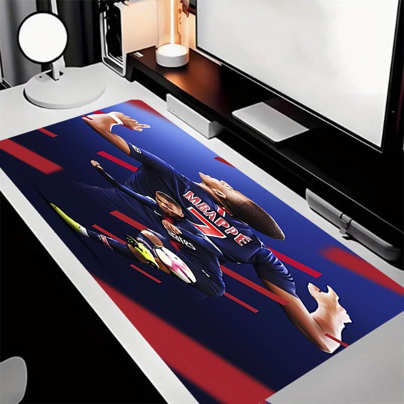 Kylian Mbappé Theme Premium Non-slip Mouse Pad with Stitched Edges,Durable Rubber Material,for Desktop & Gaming Great Gifts